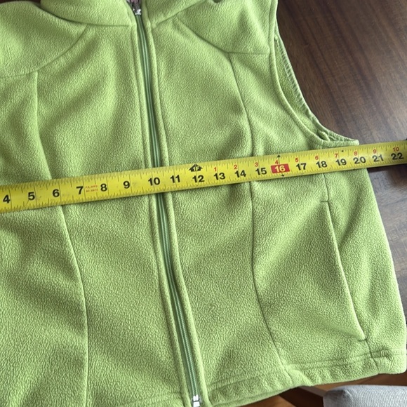 Vintage LL Bean light green zip up vest petite medium - Picture 5 of 8